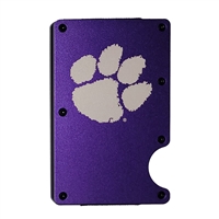 Clemson Tigers Aluminum RFID Cardholder - Purple