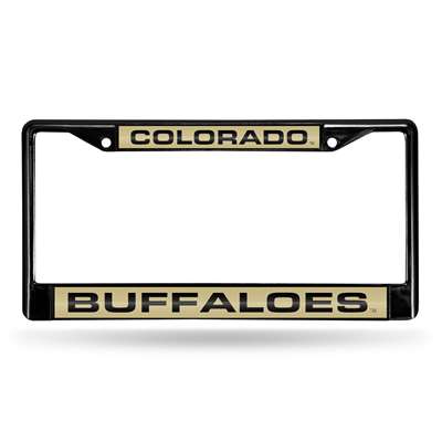 Colorado Buffaloes Inlaid Acrylic Black License Plate Frame