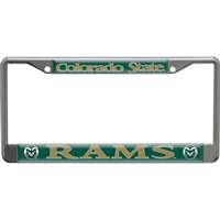 Colorado State Rams Metal License Plate Frame w/Domed Acrylic