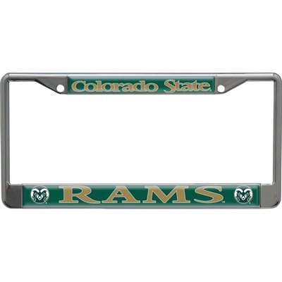 Colorado State Rams Metal License Plate Frame w/Domed Acrylic