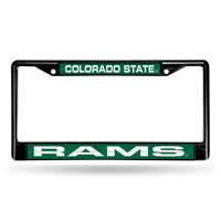 Colorado State Rams Inlaid Acrylic Black License Plate Frame
