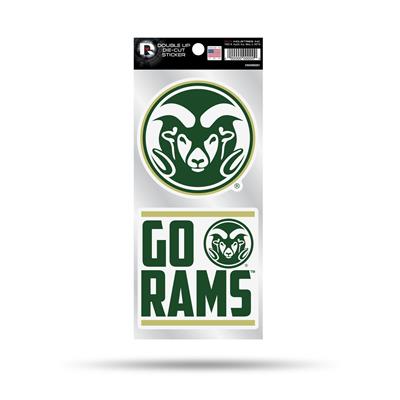 Colorado State Rams Double Up Die Cut Decal Set