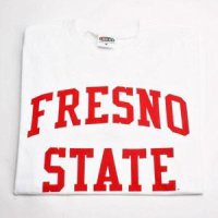 Fresno State T-shirt - Arch Print One Color, White