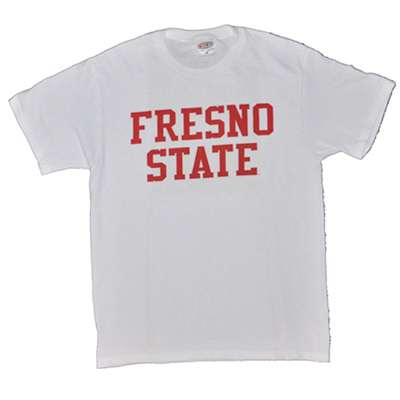 Fresno State T-shirt - Block Print, White