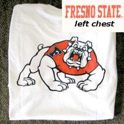 Fresno State T-shirt - Logo Front And Back, White