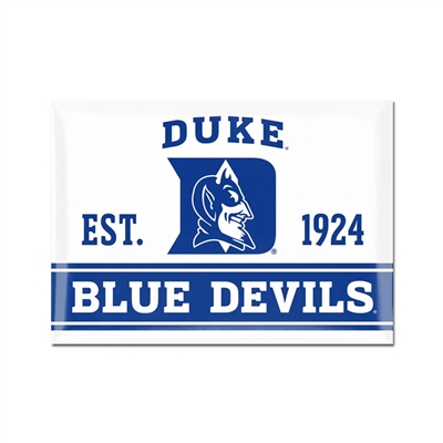 Thin metal magnet featuring vibrant team graphics. Measures approx. 2.5 inches tall by 3.5 inches wide by 2 mm thick