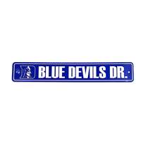 Duke Blue Devils Plastic Street Sign - 4" x 24"