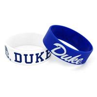 Duke Blue Devils Wide Rubber Wristband - 2 Pack