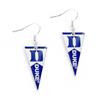Duke Blue Devils Dangler Earrings - Pennant