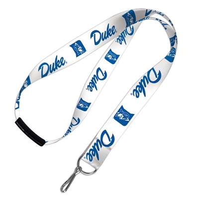 Duke Blue Devils Logo Lanyard by WinCraft - White