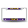 East Carolina Pirates White Plastic License Plate Frame