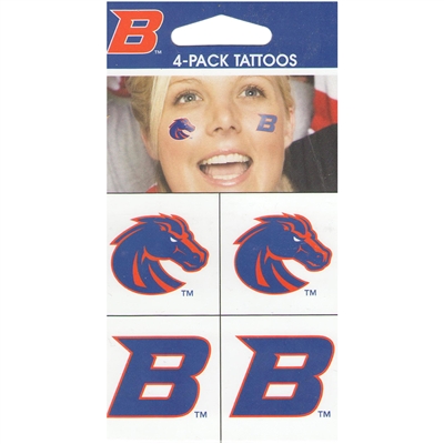 Boise State Broncos Temporary Tattoo - 4 Pack