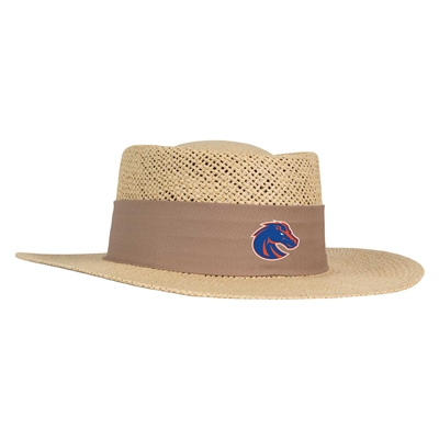 Boise State Broncos Ahead Gambler Straw Hat