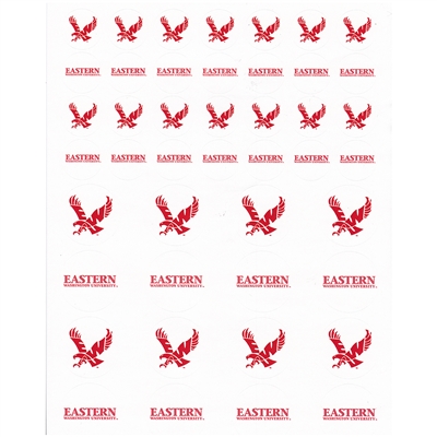 Eastern Washington Eagles Small Sticker Sheet - 2 Sheets