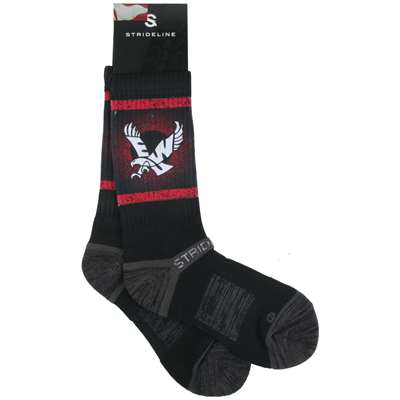 EWU Eagles Strideline Premium Crew Sock - Black
