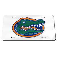 Florida Gators Inlaid Acrylic License Plate - White Background