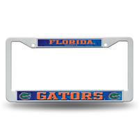 Florida Gators White Plastic License Plate Frame