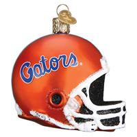 Florida Gators Glass Christmas Ornament - Football Helmet