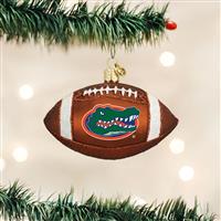 Florida Gators Glass Christmas Ornament - Football