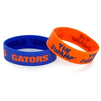 Florida Gators Wide Rubber Wristband - 2 Pack