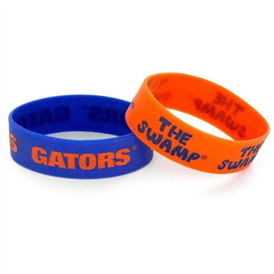 Florida Gators Wide Rubber Wristband - 2 Pack