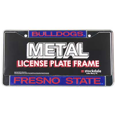 Fresno State Bulldogs Metal Inlaid Acrylic License Plate Frame