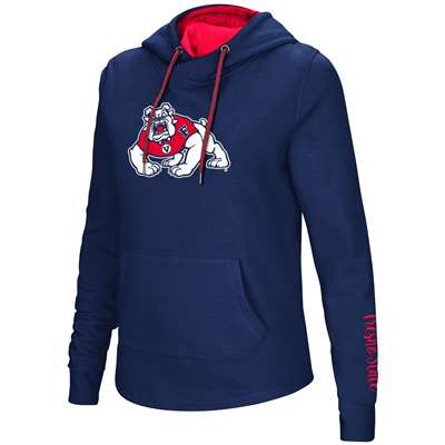 Fresno State Bulldogs Women's Colosseum Crossover Neck Hoodie