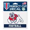 Fresno State Bulldogs Perfect Cut Football Decal - 3.25" x 4.5"