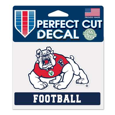 Fresno State Bulldogs Perfect Cut Football Decal - 3.25" x 4.5"