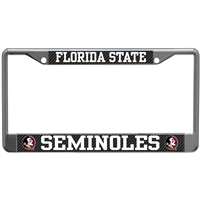 Florida State Seminoles Metal License Plate Frame - Carbon Fiber