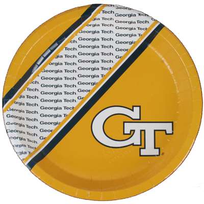 Georgia Tech Yellow Jackets Disposable Paper Plates - 20 Pack