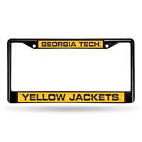 Georgia Tech Yellow Jackets Inlaid Acrylic Black License Plate Frame