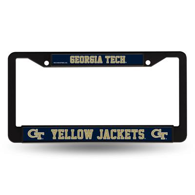 Georgia Tech Yellow Jackets Black Plastic License Plate Frame