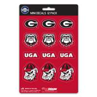 Georgia Bulldogs Mini Decals - 12 Pack