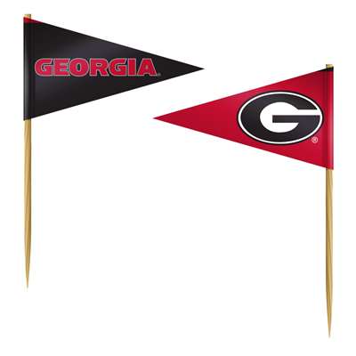 Georgia Bulldogs Toothpick Flag - 36 Pack