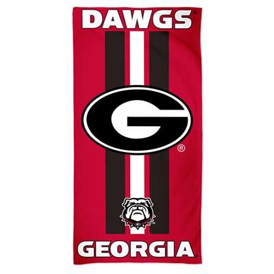 Georgia Bulldogs Cotton Fiber Beach Towel