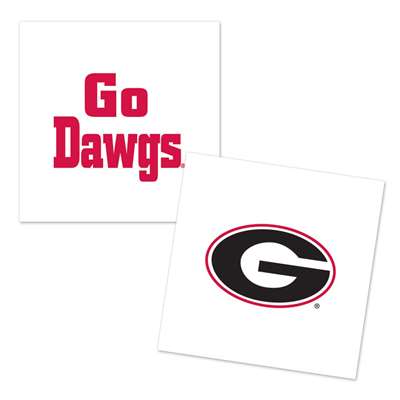 Georgia Bulldogs Temporary Tattoo - 4 Pack