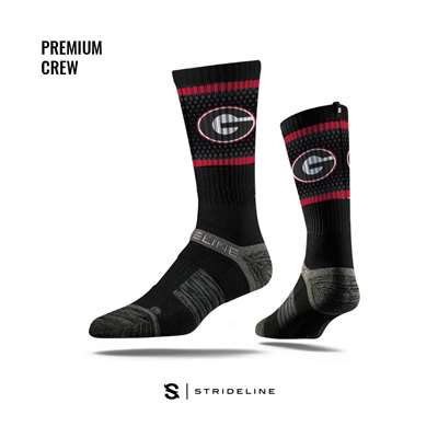 Georgia Bulldogs Strideline Premium Crew Sock - Black