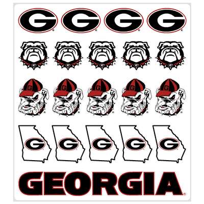 Georgia Bulldogs Multi-Purpose Vinyl Sticker Sheet