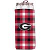 Georgia Bulldogs Plaid Slim Coozie