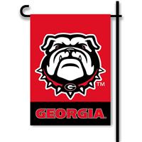 Georgia Bulldogs Garden Flag - Bulldog Logo