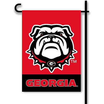 Georgia Bulldogs Garden Flag - Bulldog Logo