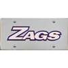 Gonzaga Bulldogs Inlaid Acrylic License Plate - Silver Mirror Background