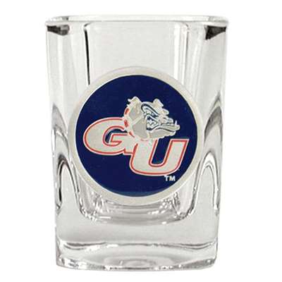 Gonzaga Bulldogs 2oz Square Shot Glass - Team Color Pewter Logo