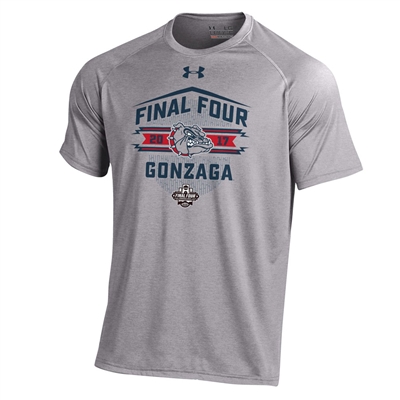 UA Gonzaga Bulldogs Final Four Performance T-Shirt - Grey