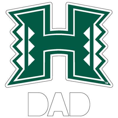 Hawaii Rainbow Warriors Transfer Decal - Dad
