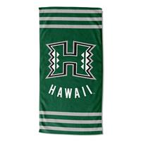 Hawaii Rainbow Warriors Stripes Beach Towel