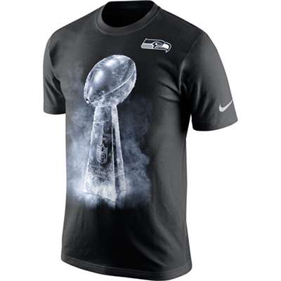 New Era Seattle Seahawks Super Bowl XLVIII Champs XL Trophy Celebration T Shirt 