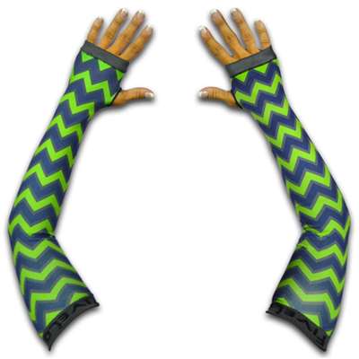 Seattle Seahawks Inspired Team Color HD Arm Sox - Chevron 2