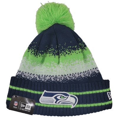 Seattle Seahawks New Era Blend Pom Knit Beanie